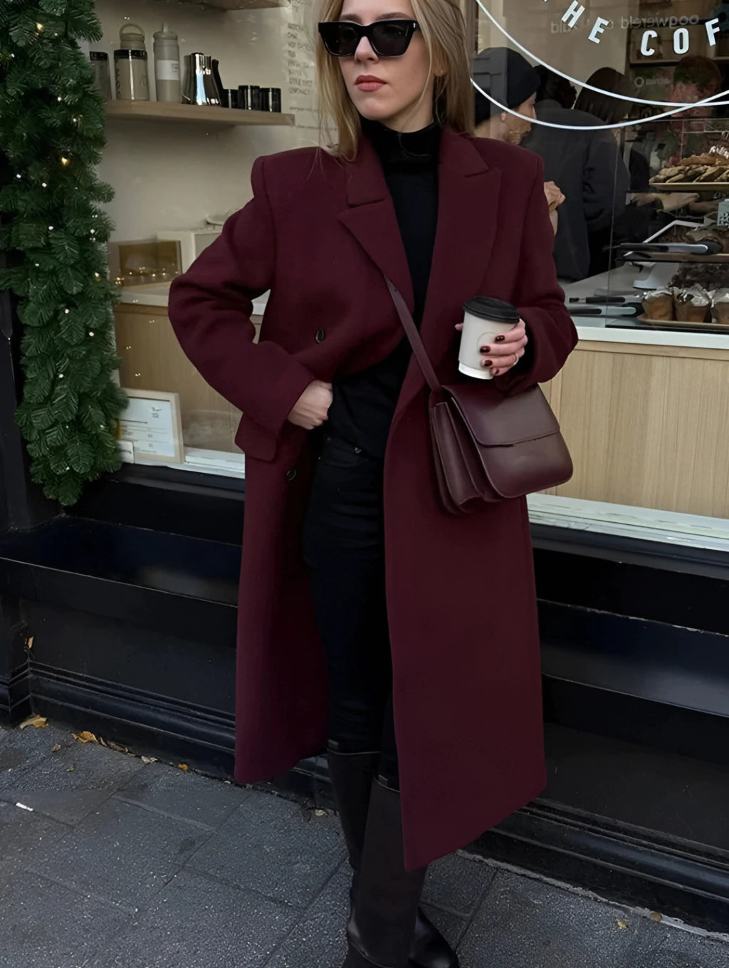 Casaco Sobretudo Vinho de Lã