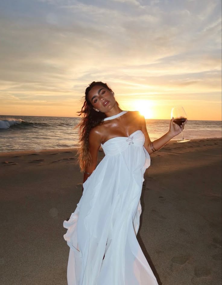 Vestido Longo com Babados e Sem Alça - Estela