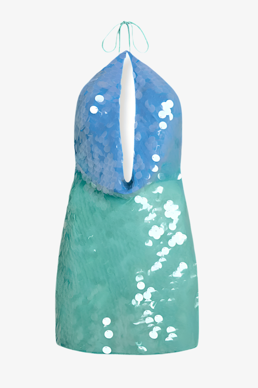 Vestido Curto com Decote Halter - Larosses