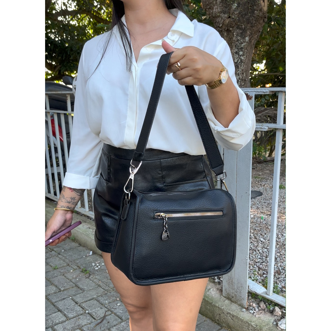 Bolsa de Couro Transversal ou Tiracolo - Milane