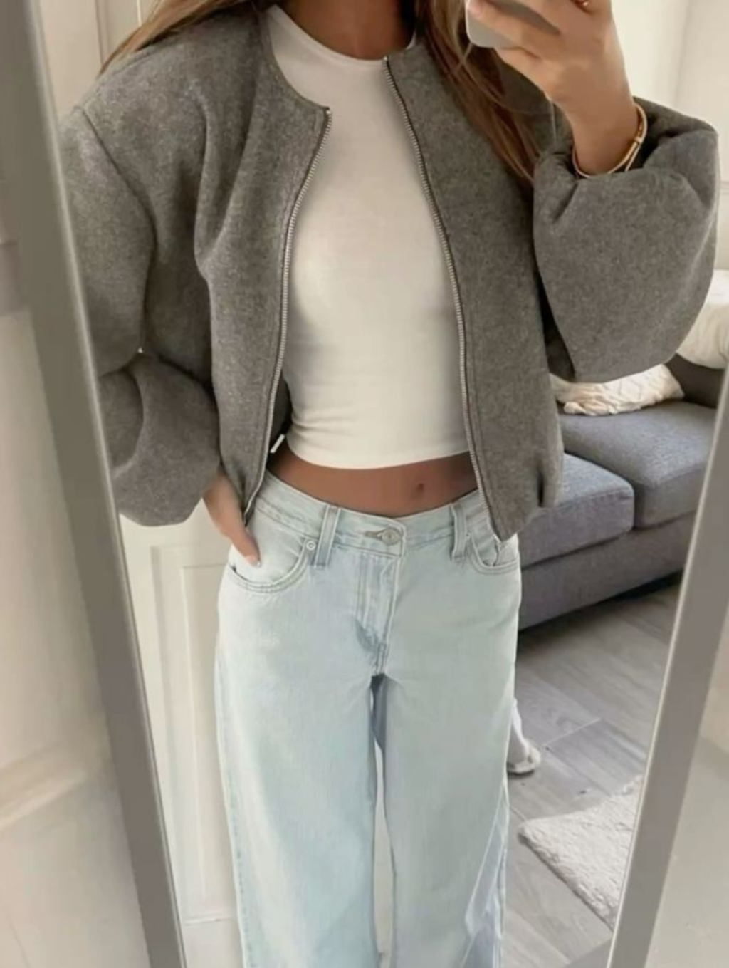 Jaqueta Oversized com Modelagem Reta