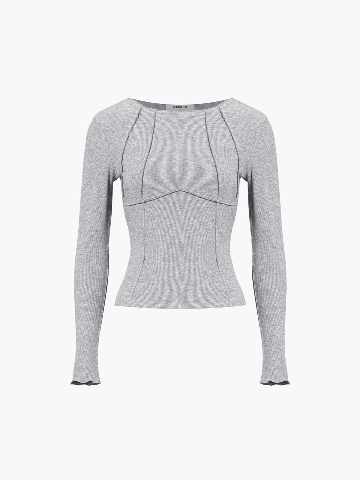 Blusa Básica de Manga Comprida com Debrum