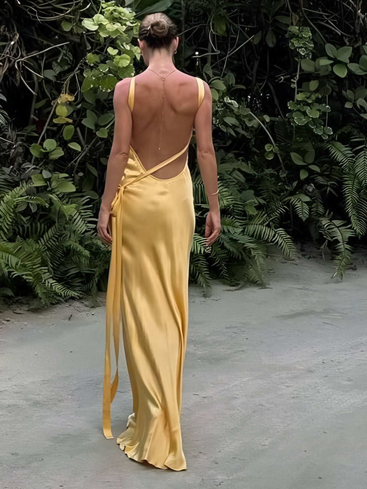 Vestido Longo de Cetim - Moonligth