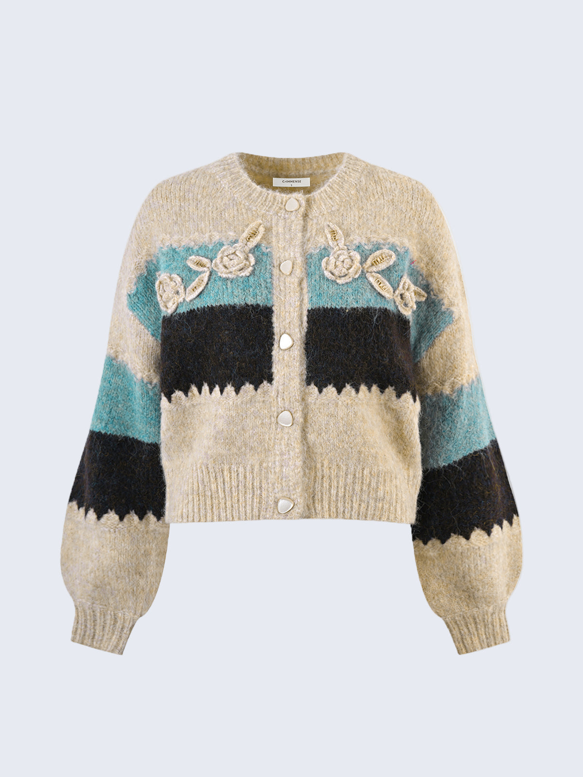 Cardigan de Crochê com Flores