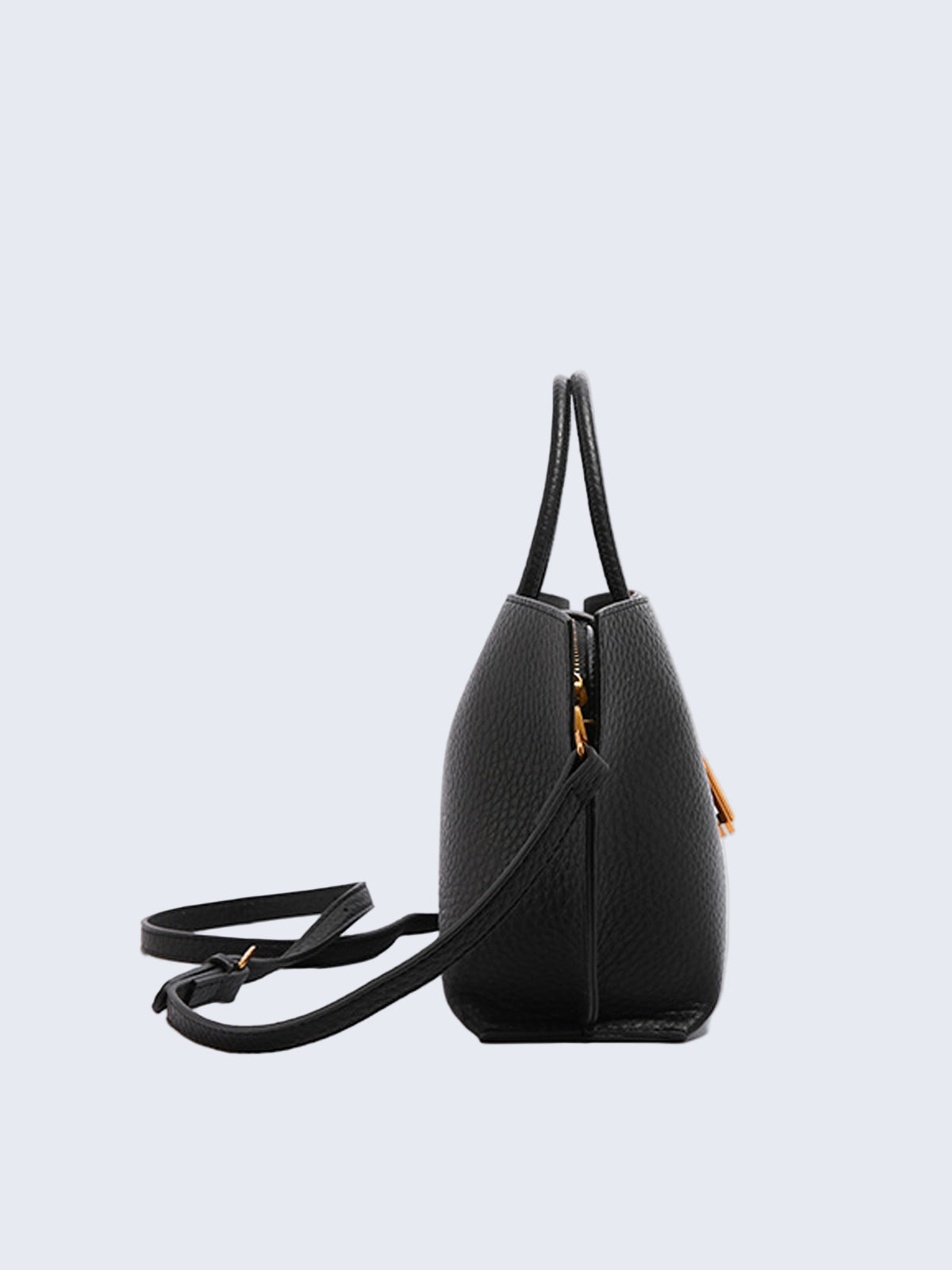 Bolsa de Couro Texturizada com Alça Superior - Divine