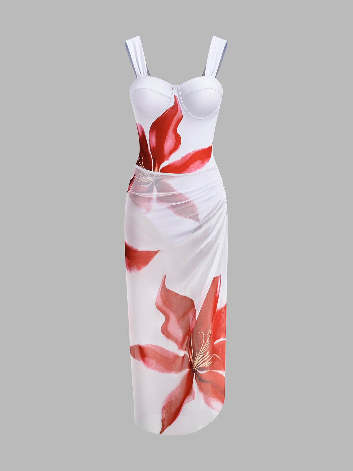 Conjunto de Maiô e Saída de Praia - Flower