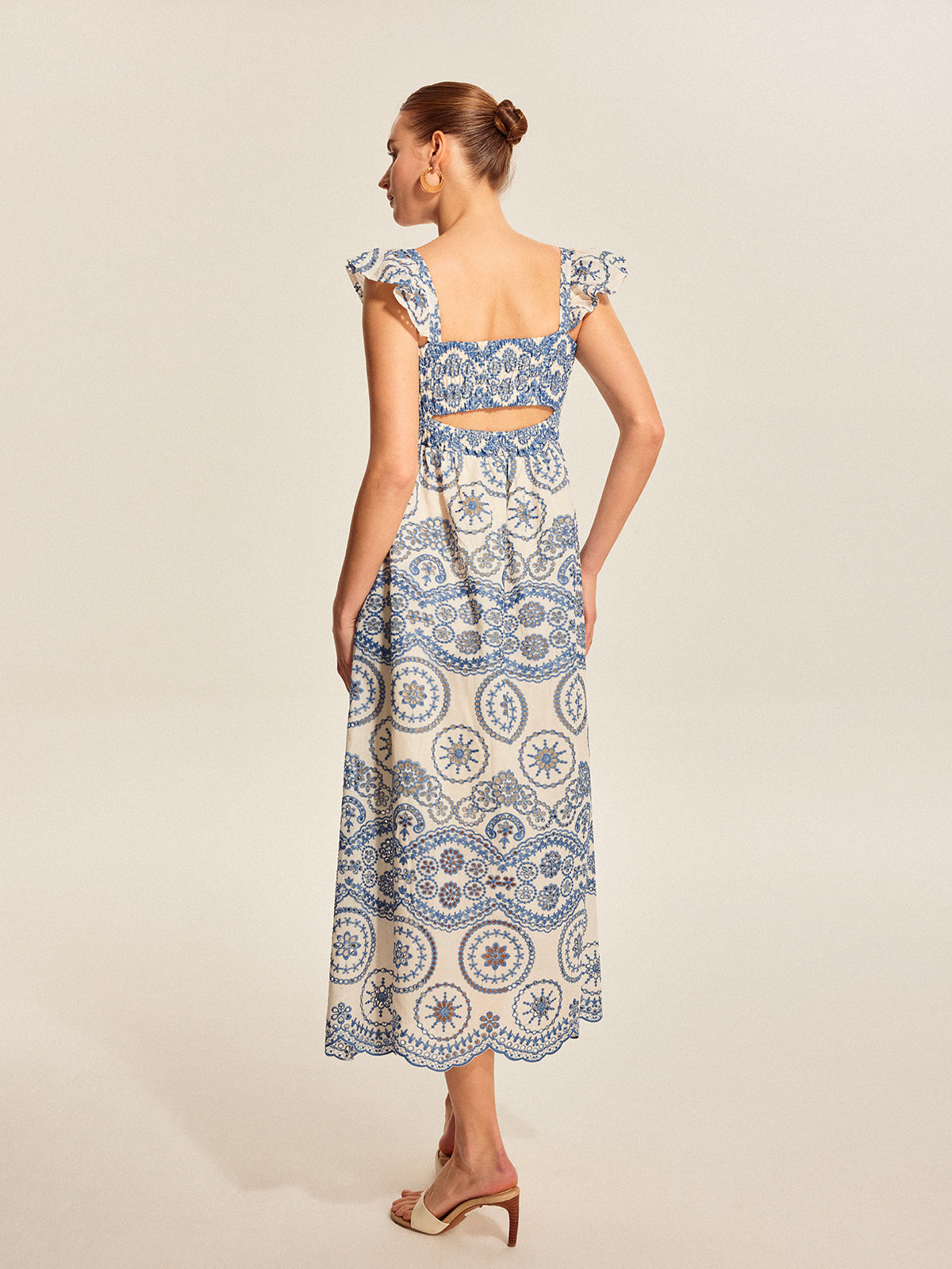 Vestido Longo Boho com Recorte nas Costas