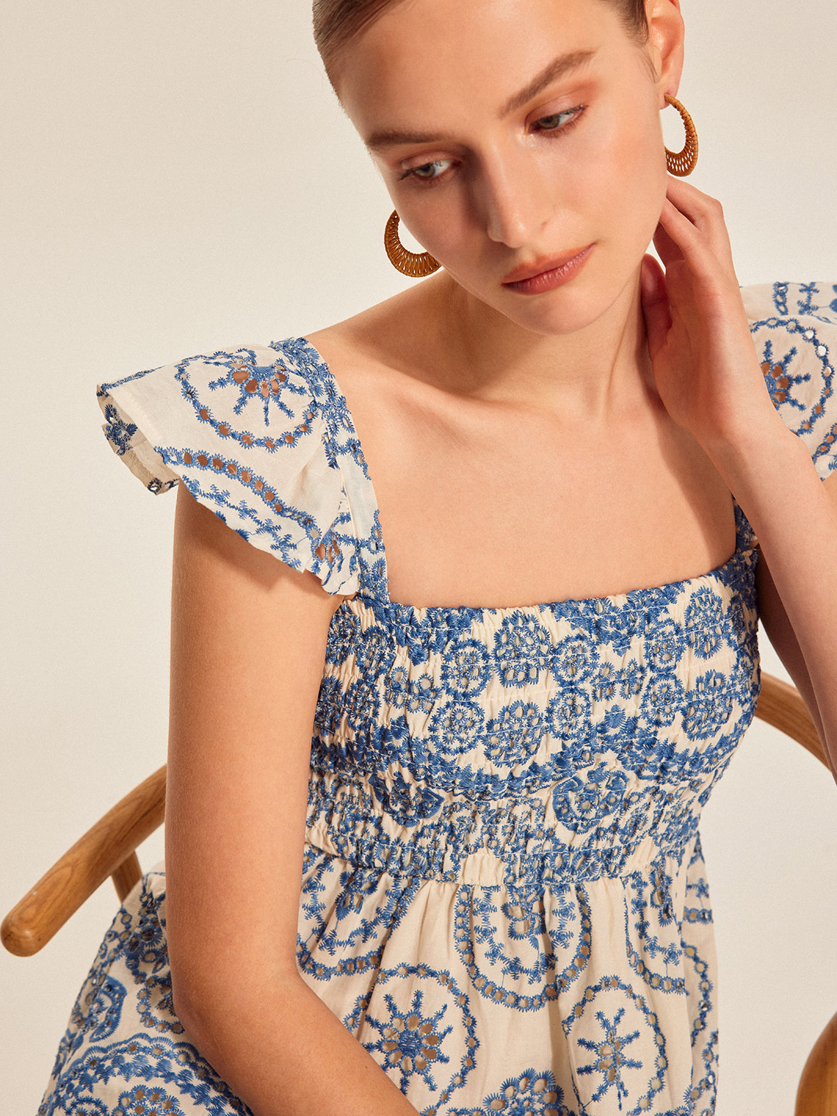 Vestido Longo Boho com Recorte nas Costas