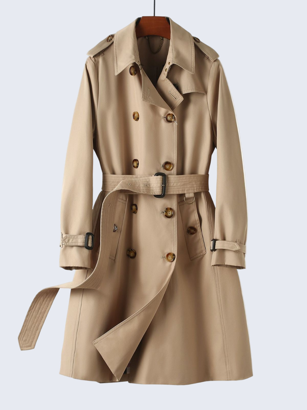 Casaco Longo Trench com Cinto