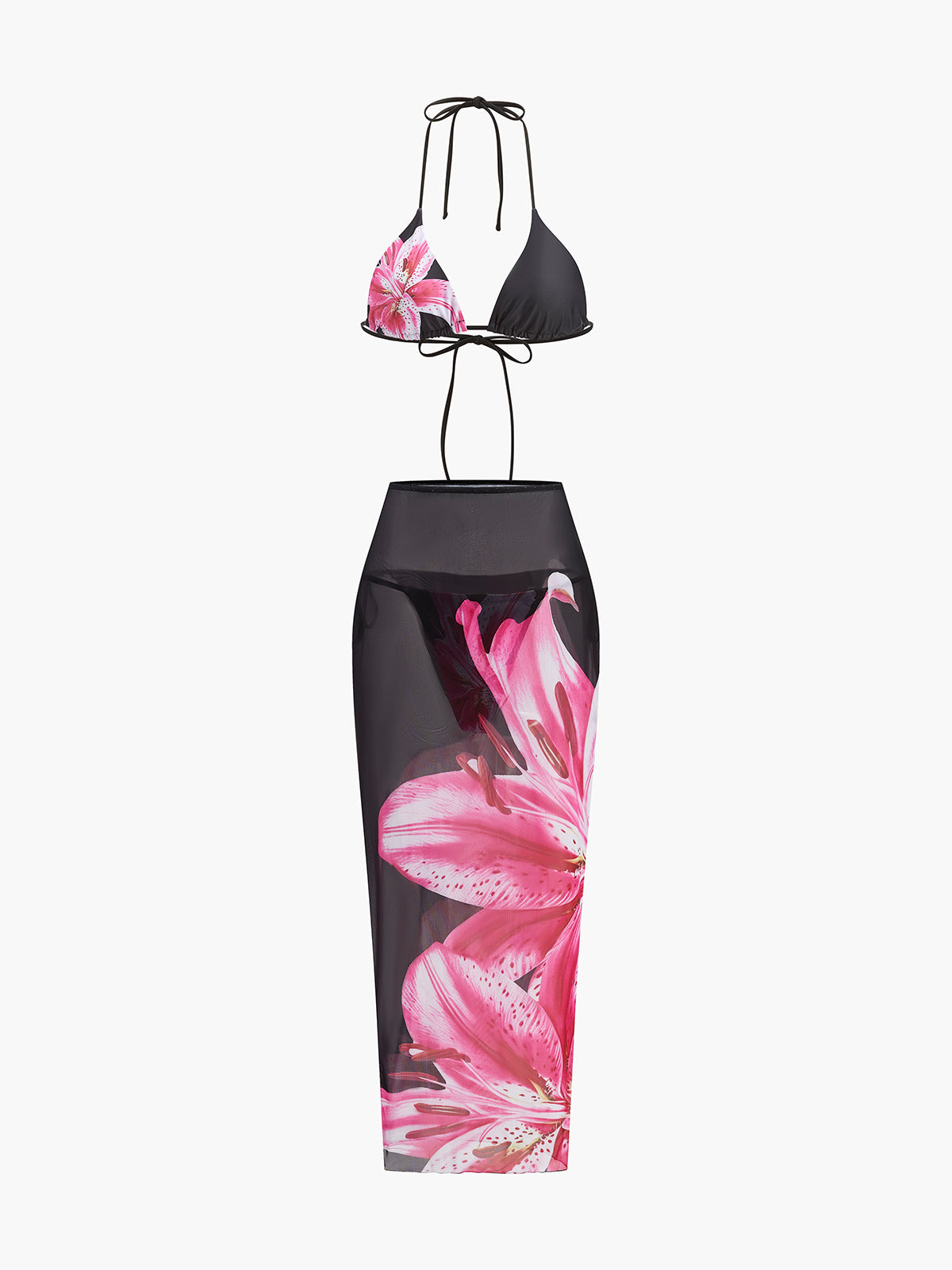 Conjunto de Biquíni e Saia Floral