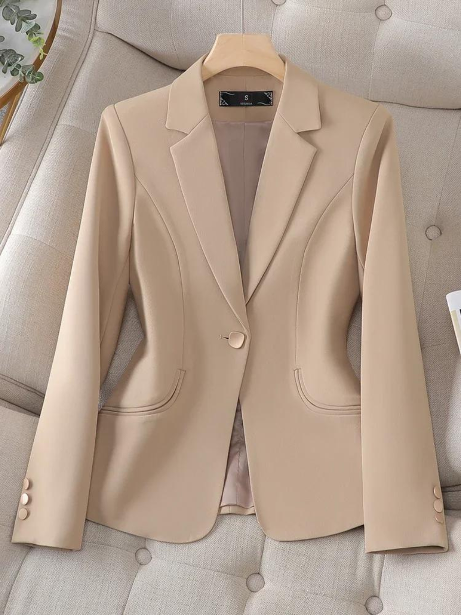 Blazer Feminino Alfaiataria Acinturado com Forro – Catarina