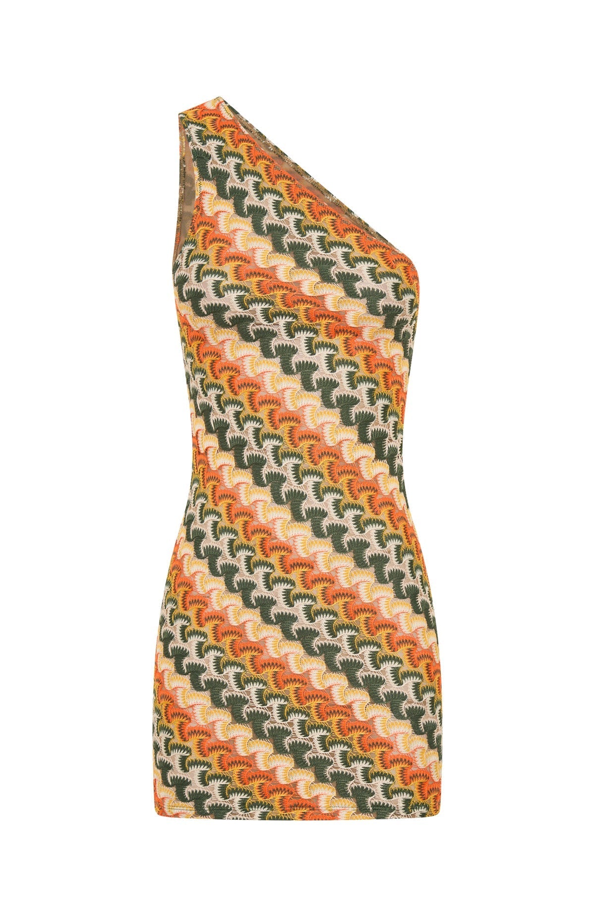 Vestido Curto Um Ombro Só Texturizado – Maré