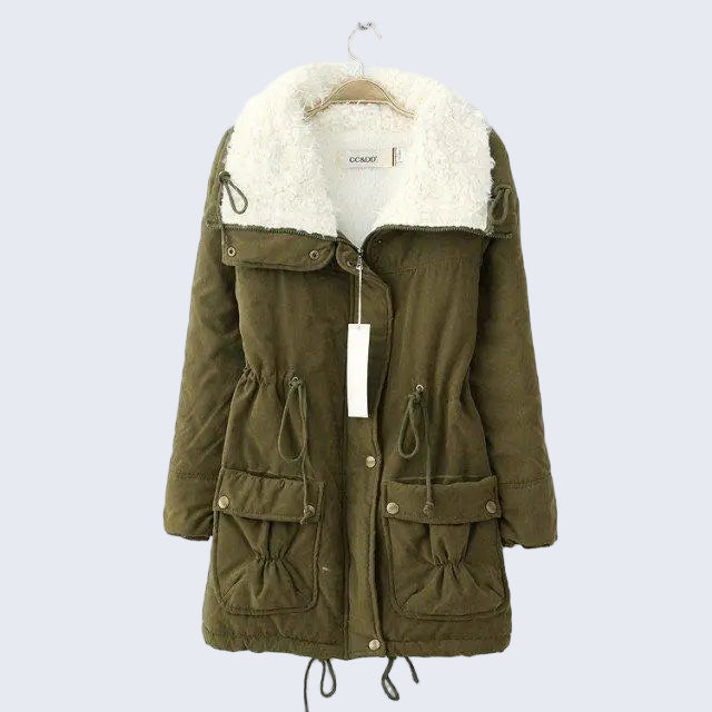 Jaqueta Parka Peluciada Impermeável