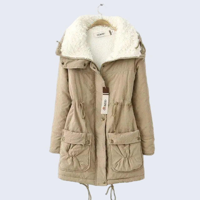 Jaqueta Parka Peluciada Impermeável