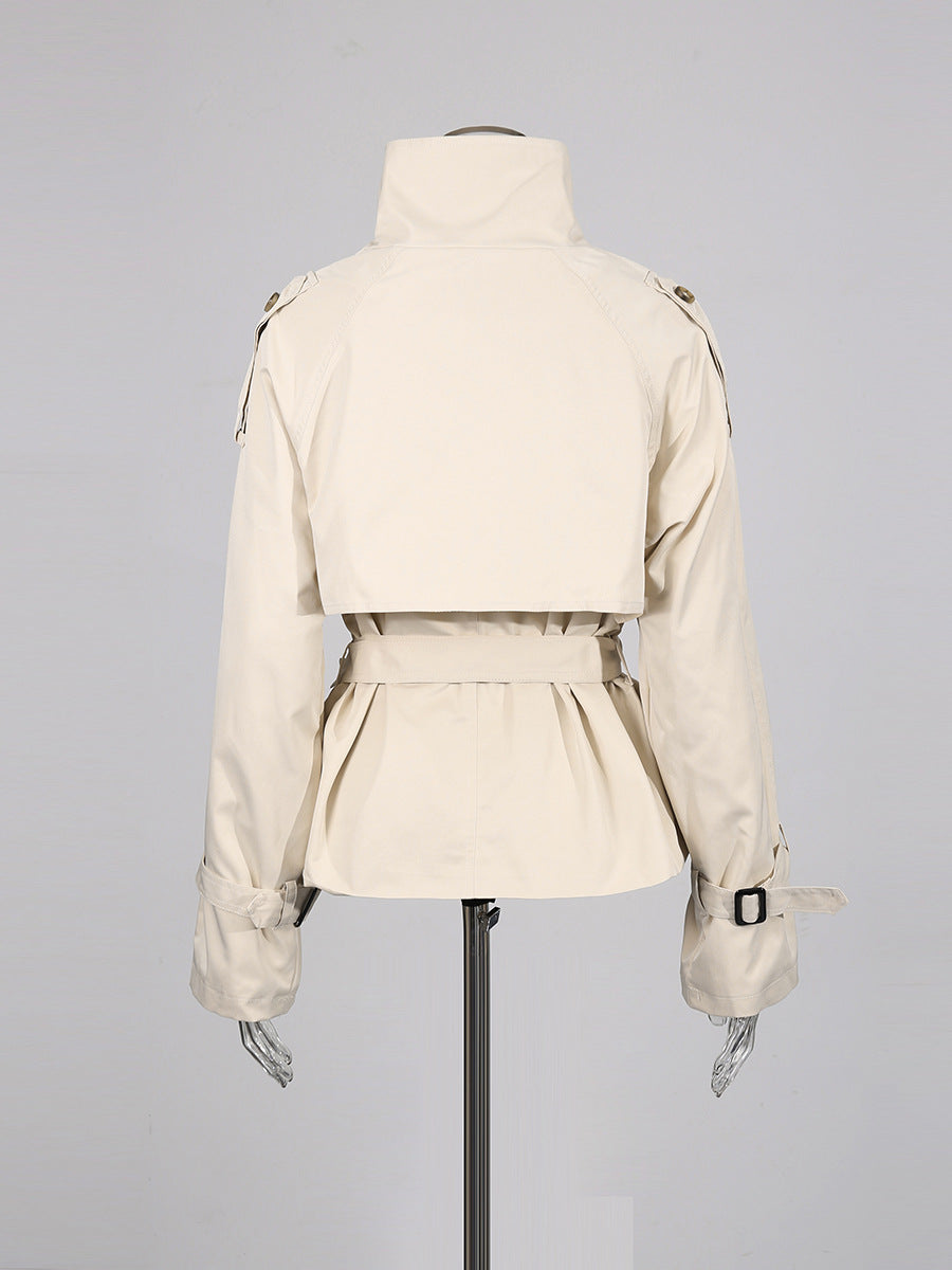 Casaco Trench Curto Gola Alta - Viex