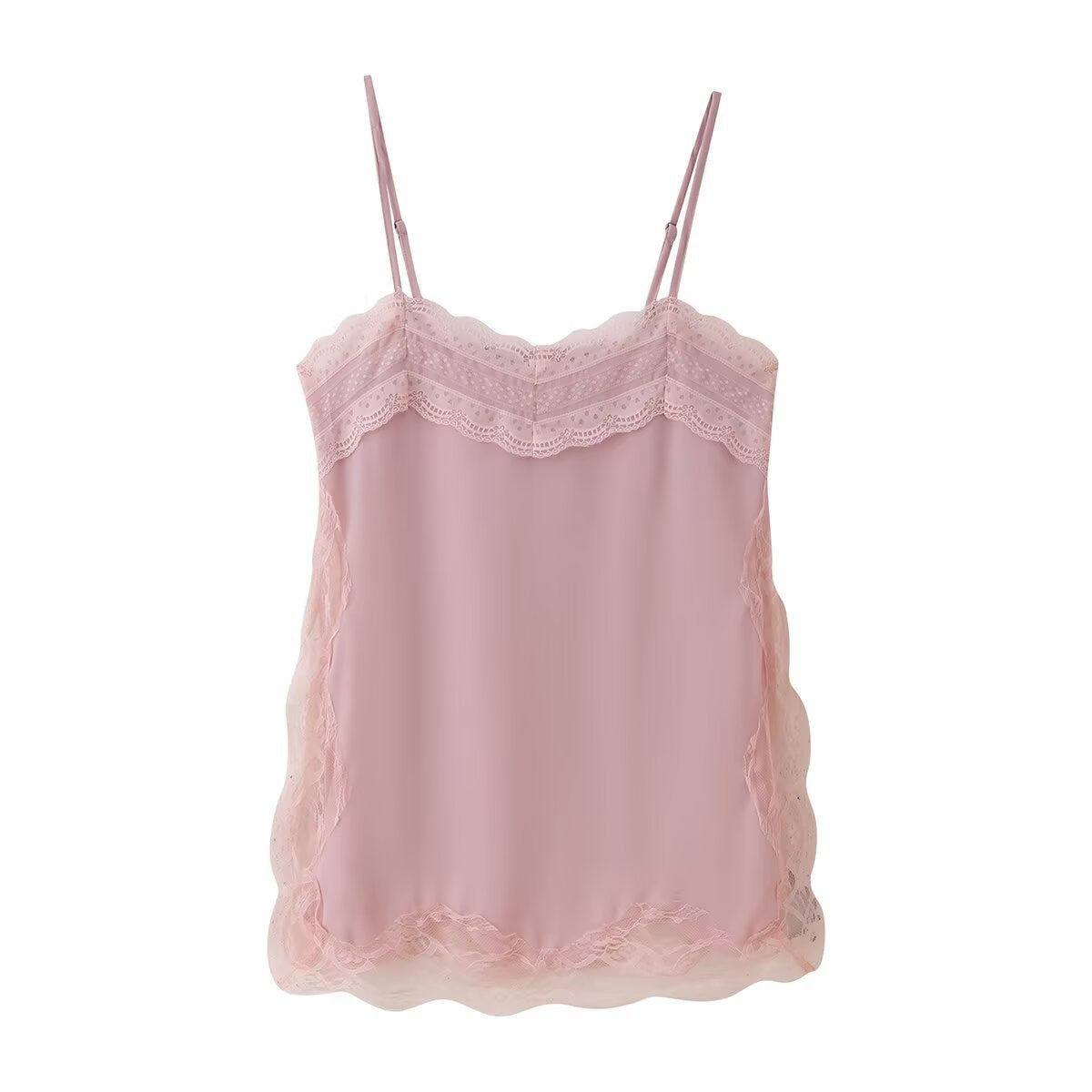 Top de Alça Fina com Renda – Lune