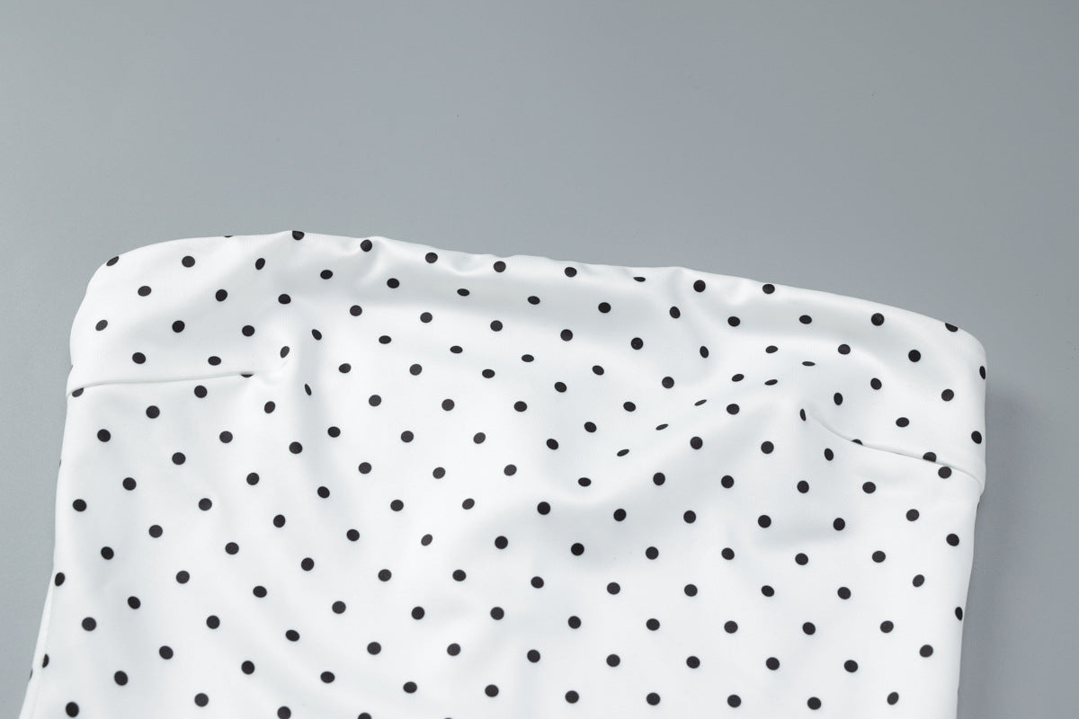 Vestido Tomara que Caia com Estampa Poá - Brigitte