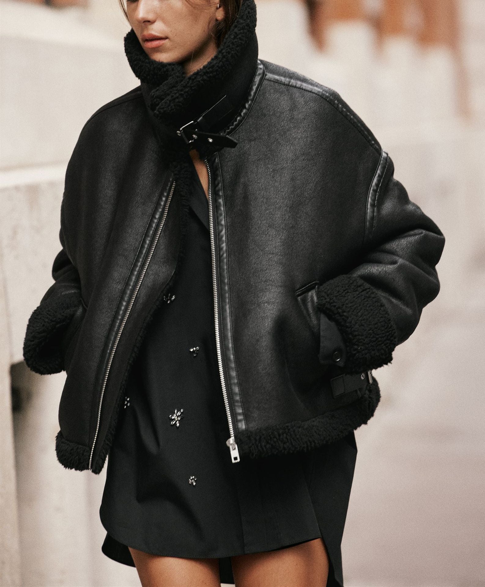 Couro Legítimo Jaqueta Bomber De Couro Feminina Jaqueta De Couro