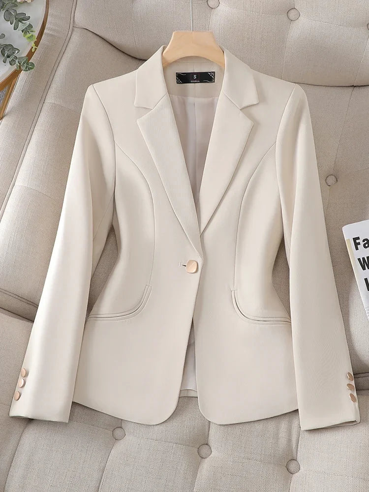 Blazer Feminino Alfaiataria Acinturado com Forro – Catarina