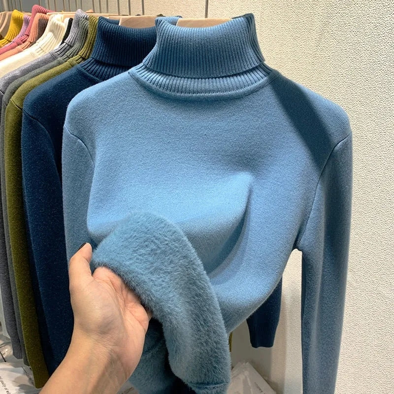 suéter peluciado Suéter sueter peluciado feminino gola alta