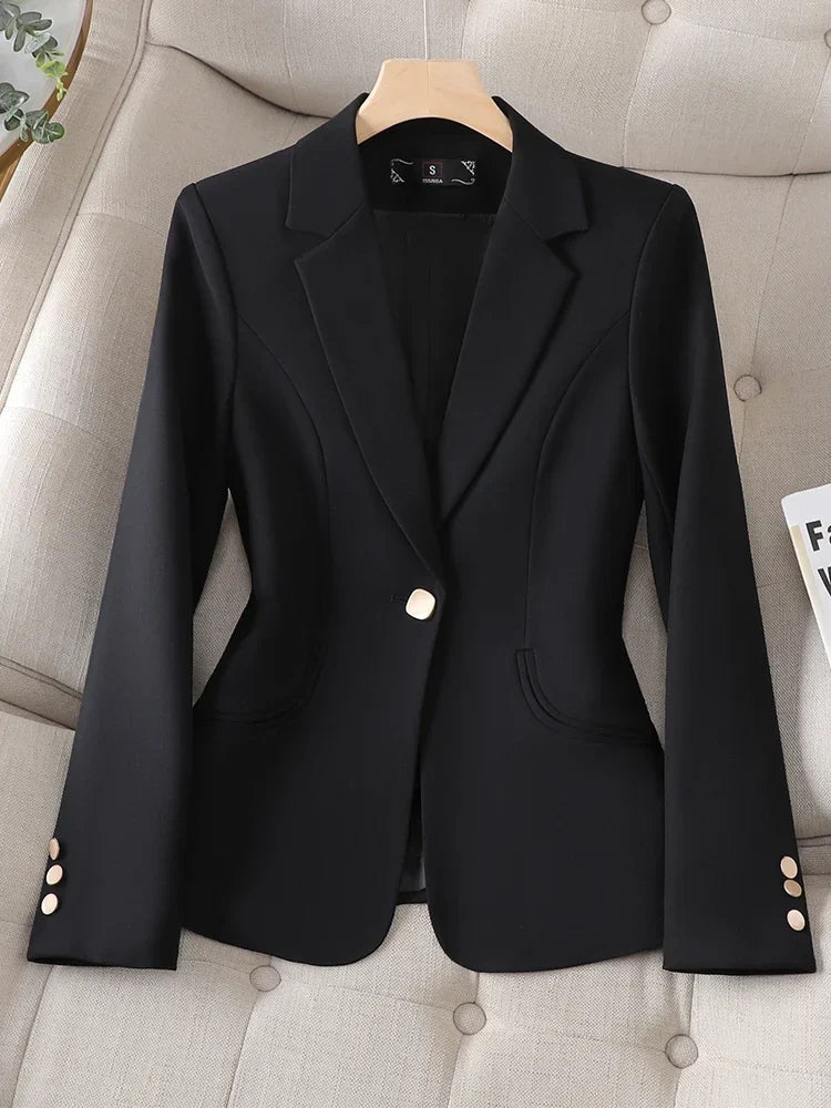 Blazer Feminino Alfaiataria Acinturado com Forro – Catarina