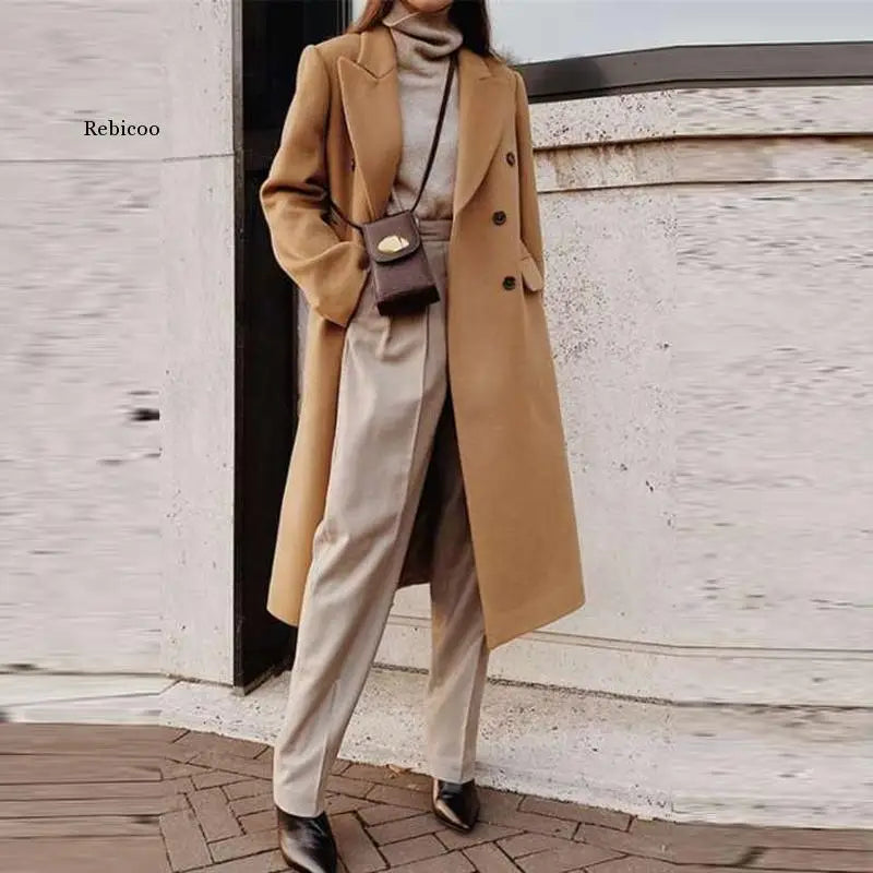 Casaco Feminino Longo de Lã Batida - Lily