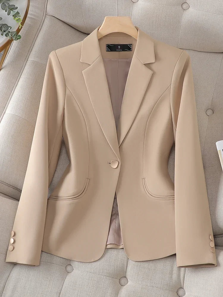 Blazer Feminino Alfaiataria Acinturado com Forro – Catarina
