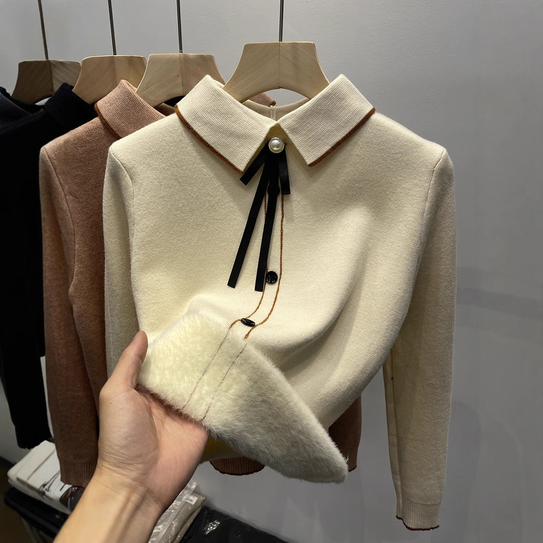 Suéter Peluciado Gola Polo - Comfy