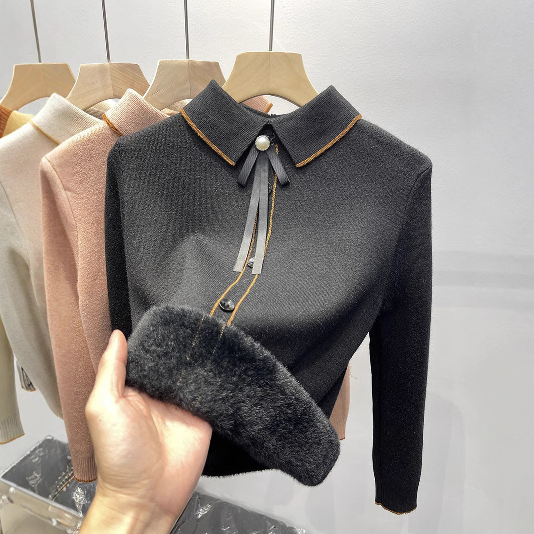 Suéter Peluciado Gola Polo - Comfy