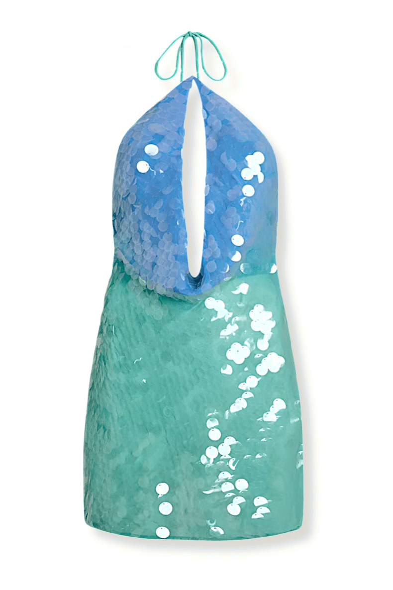 Vestido Curto com Decote Halter - Larosses