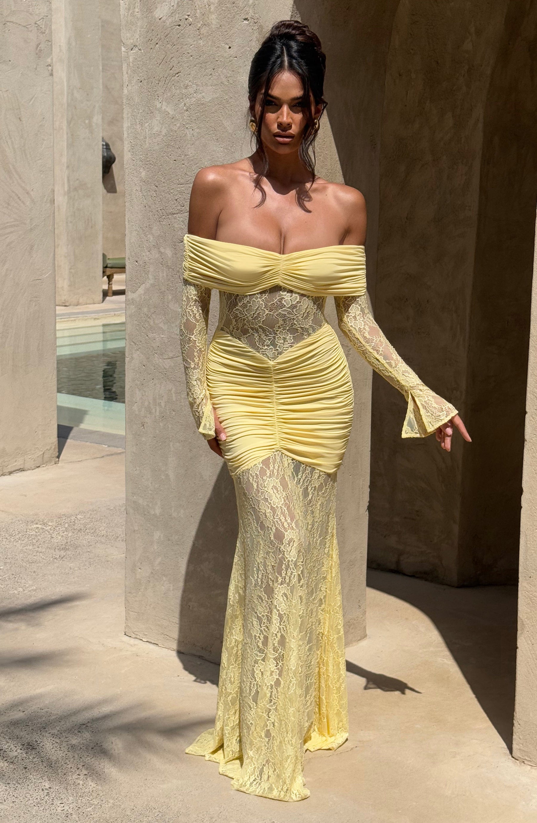 Vestido Longo com Renda - Sauline