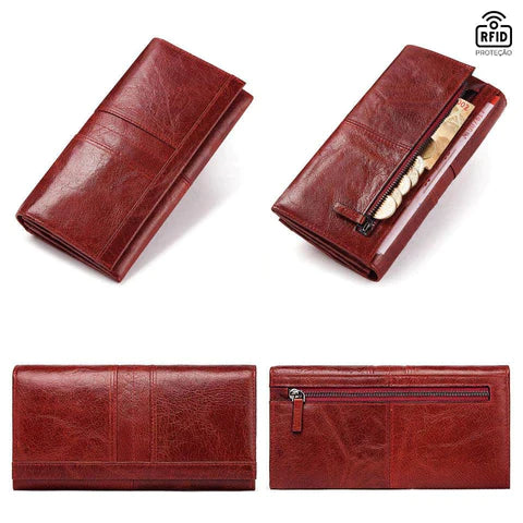 Carteira Feminina de Couro Legítimo - Laura