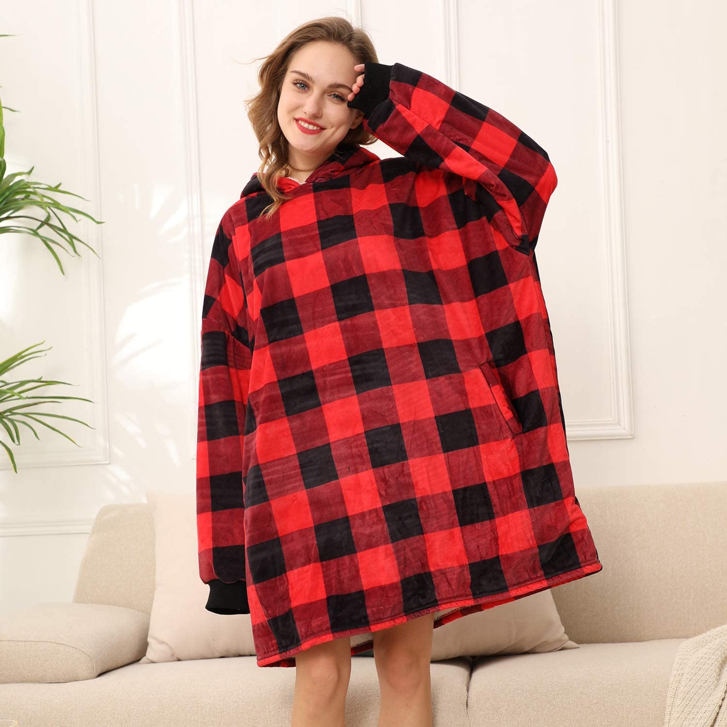 Pijama de Cobertor Peluciado Angorá - Xadrez