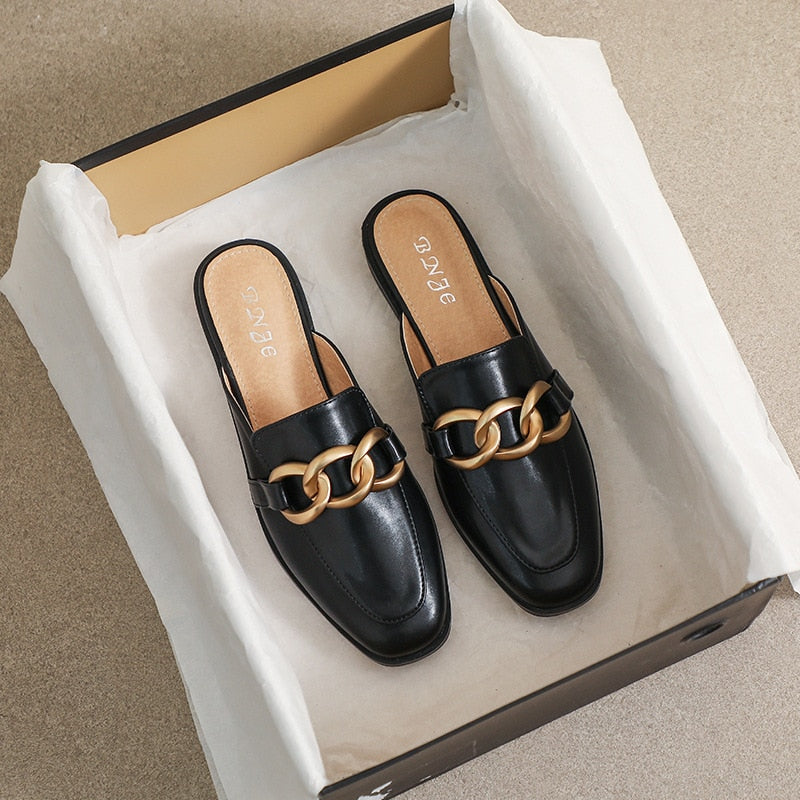 Rasteirinha Mule em Couro - Anna