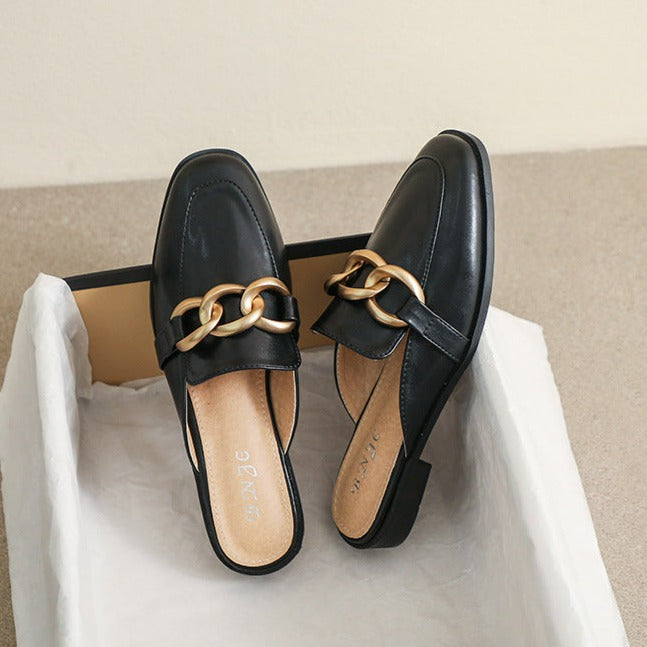 Rasteirinha Mule em Couro - Anna