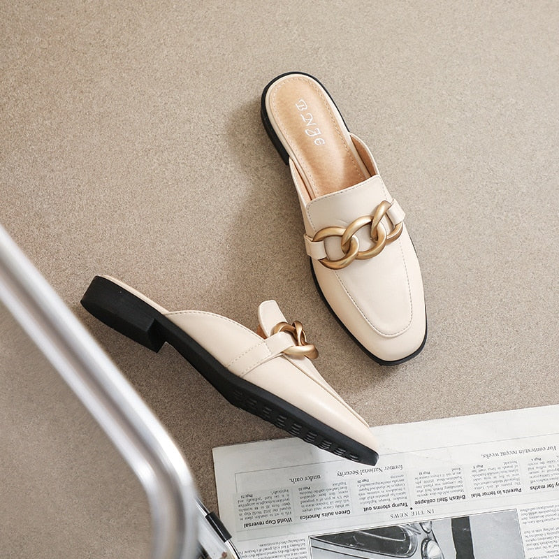 Rasteirinha Mule em Couro - Anna