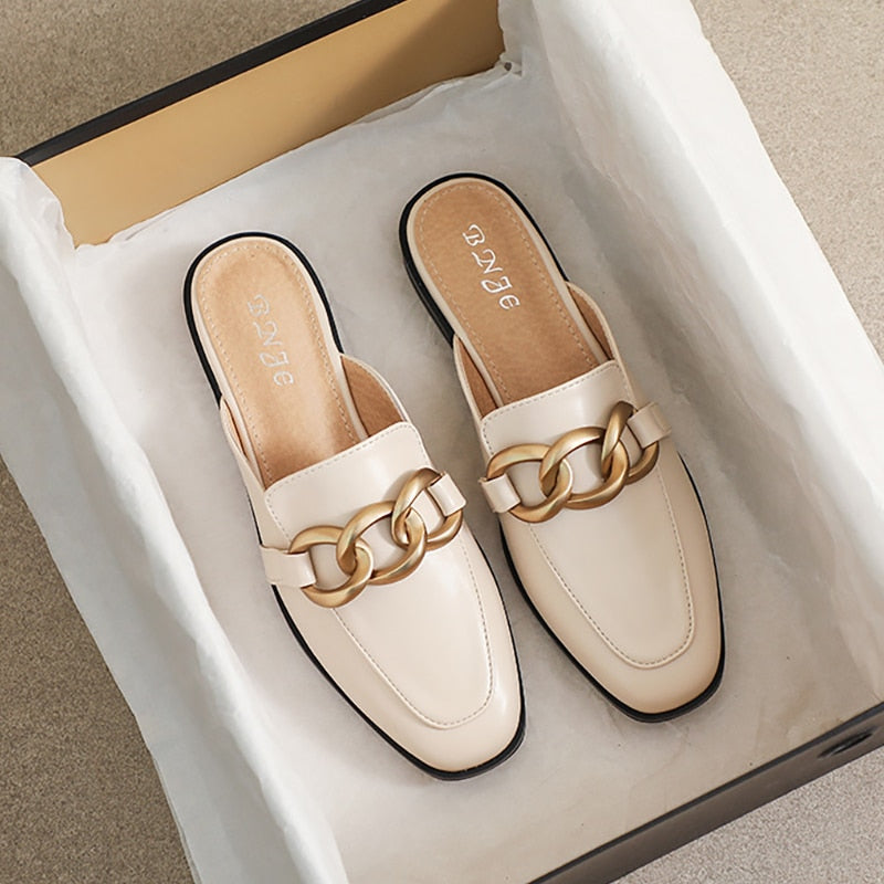 Rasteirinha Mule em Couro - Anna