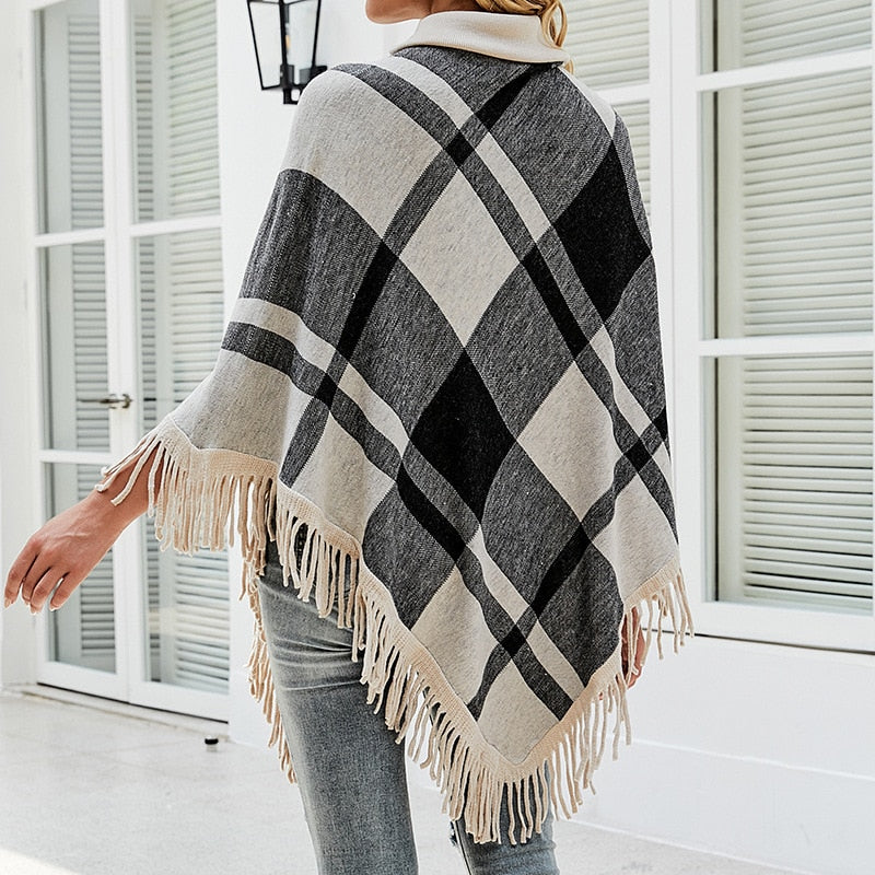 Poncho Feminino Gola Alta - Sophie