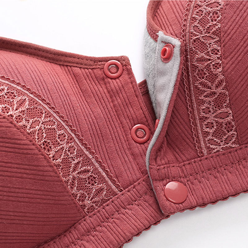 Sutiã Conforto Total Com Botões Frontais - Kit 3 Peças