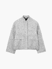 Jaqueta Cropped com Lantejoulas