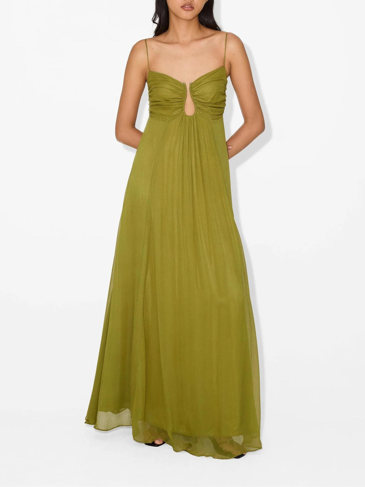 Vestido Longo Fluído e Mácio - Flou Olive