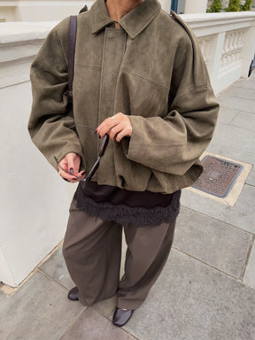 Jaqueta Bomber de Camurça - Hangar