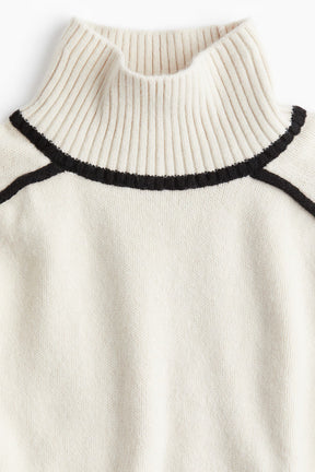 Suéter Feminino Gola Alta Cashmere Oversized – Nina