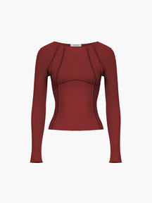 Blusa Básica de Manga Comprida com Debrum