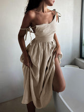 Vestido Longo de Algodão com Alças