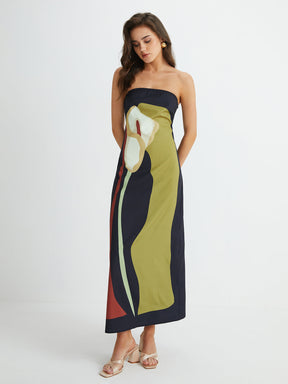 Vestido Longo com Estampa Floral - Rose Petal