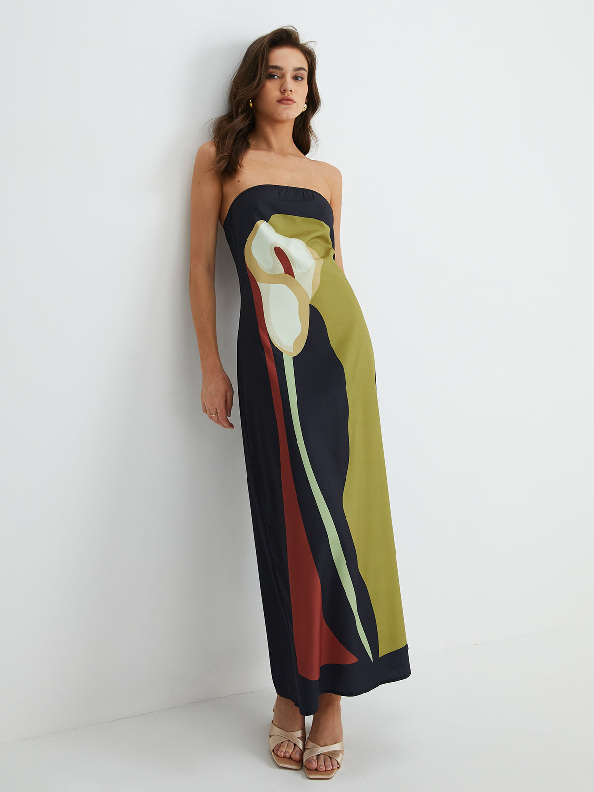 Vestido Longo com Estampa Floral - Rose Petal