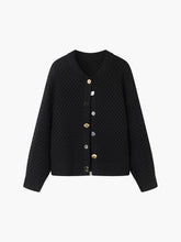 Cardigan com Botões Geometricos