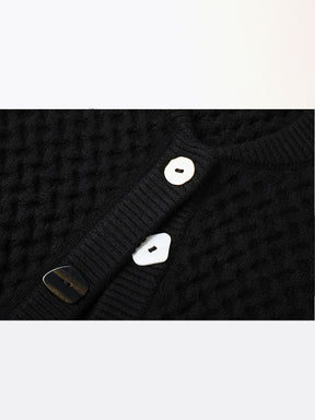 Cardigan com Botões Geometricos