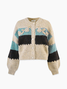 Cardigan de Crochê com Flores